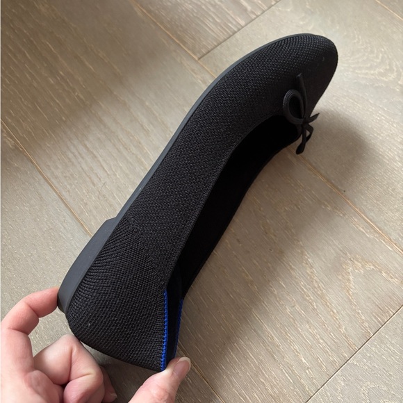 Rothy's Black Flats with Bow Detail and Cushioned Insole - Picture 2 of 4